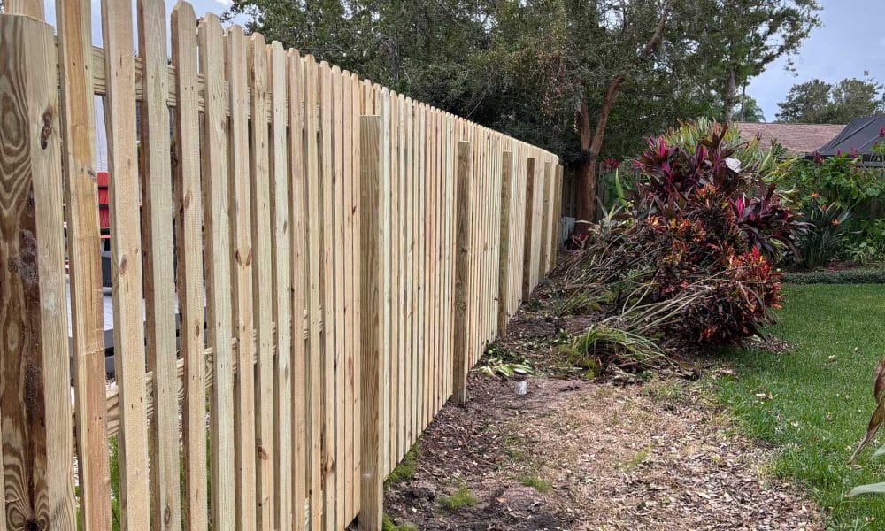 Wood Shadow Box Fence 2